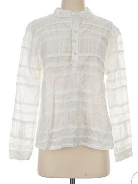 Dylan High Line White Cotton Shirt Size XS